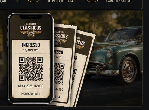 Ingressos digitais com QR Code